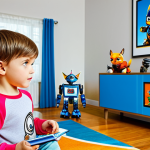 A young child, fully clothed in modest, comfortable attire, wide-eyed with wonder, watching a vibrant animated scene of Mini Force characters. In the background, Bolt, Sammy, Lucy, and Max are depicted in both their small animal forms and their powerful robot transformations, symbolizing potential and courage. The scene is set in a bright, modern living room with soft, natural lighting. The child is engrossed, reflecting the inspiring message of the show, safe for work, appropriate content, fully clothed, family-friendly, perfect anatomy, correct proportions, natural pose, well-formed hands, proper finger count, natural body proportions, professional photography, high quality, vibrant colors, detailed.